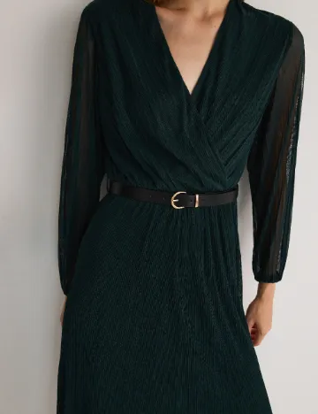 Rochie medie Reserved, verde inchis