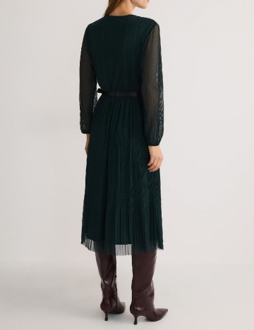 Rochie medie Reserved, verde inchis