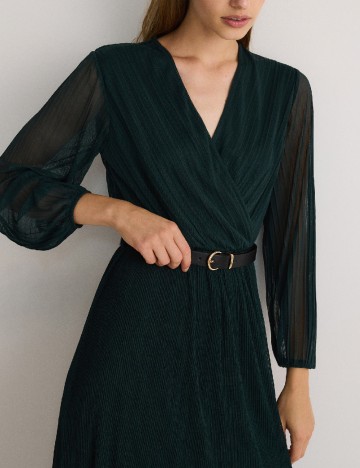 Rochie medie Reserved, verde inchis