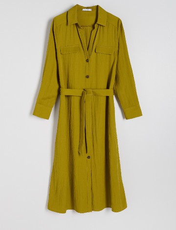 Rochie medie Reserved, verde oliv