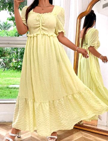Rochie lunga SHEIN CURVE, galben