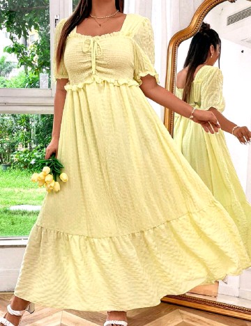 Rochie lunga SHEIN CURVE, galben