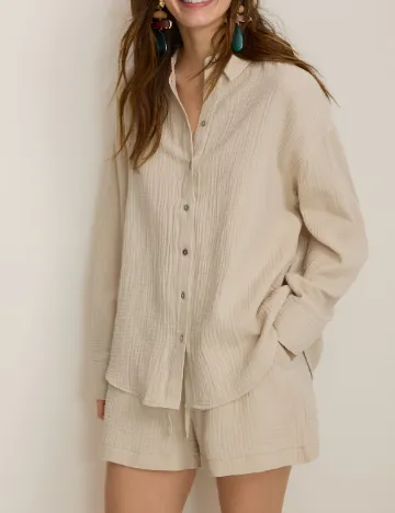 Camasa Oversize Reserved, bej