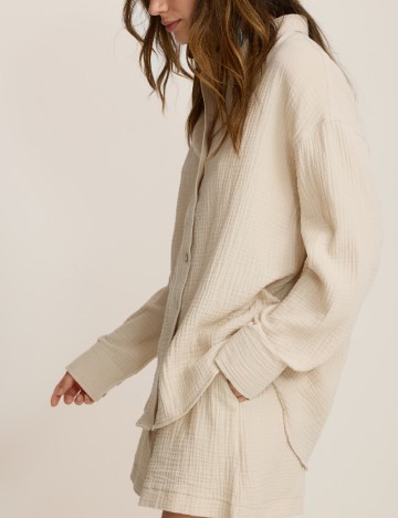 Camasa Oversize Reserved, bej