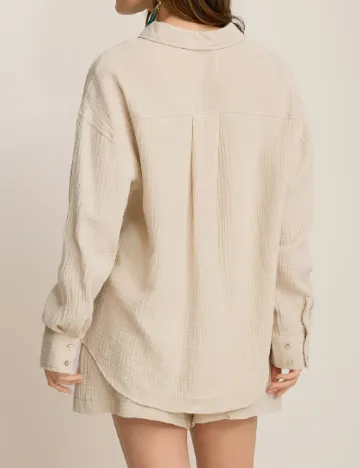 Camasa Oversize Reserved, bej
