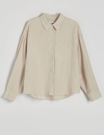 Camasa Oversize Reserved, bej