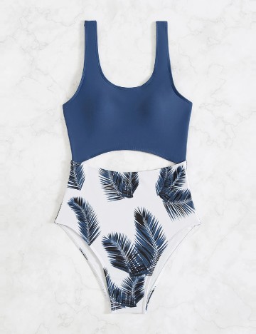 Costum de baie SHEIN, bleumarin
