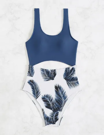 Costum de baie SHEIN, bleumarin