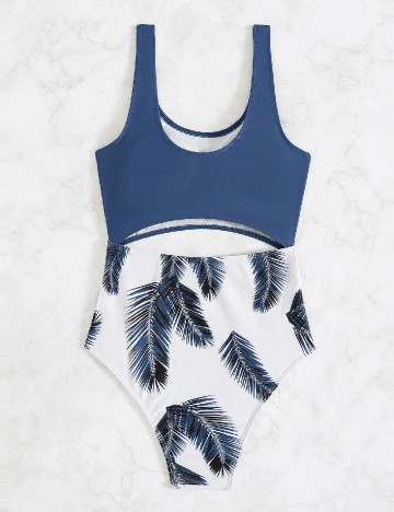 Costum de baie SHEIN, bleumarin