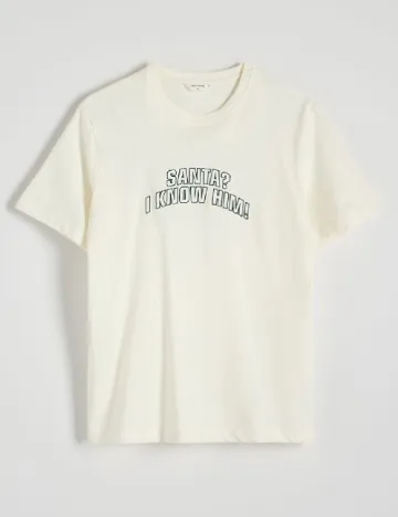 Tricou Reserved, ecru