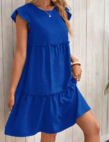Rochie scurta Emery Rose, albastru