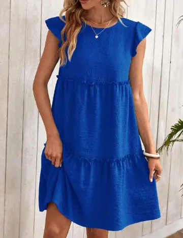 Rochie scurta Emery Rose, albastru