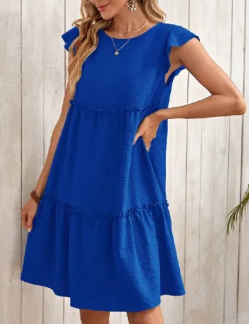 Rochie scurta Emery Rose, albastru
