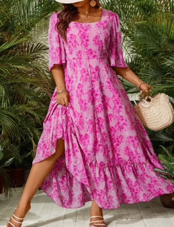 Rochie lunga SHEIN CURVE, roz