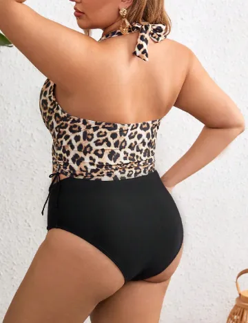 Costum de baie SHEIN CURVE, animal print Animal print