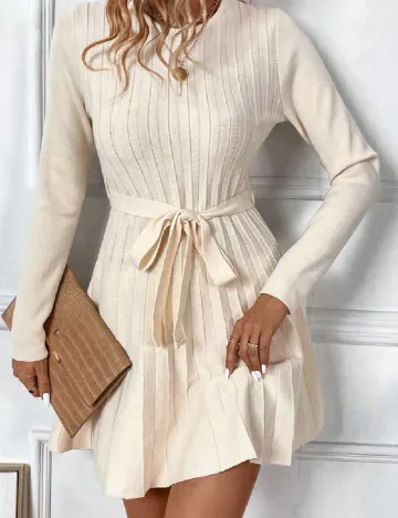 Rochie scurta SHEIN, crem