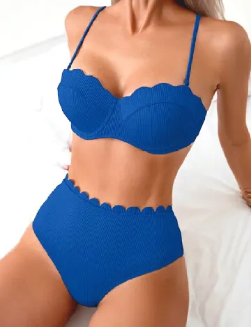 Costum de baie SHEIN, albastru Albastru