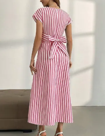 Rochie lunga SHEIN, alb/rosu
