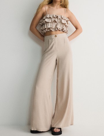 Pantaloni Reserved, crem