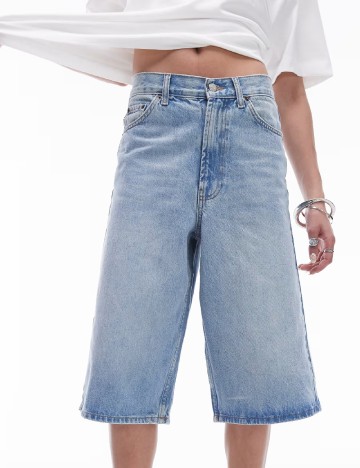 Pantaloni scurti Top Shop, albastru