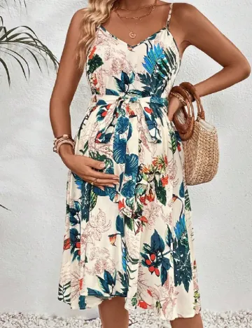 Rochie medie SHEIN Maternity, floral print