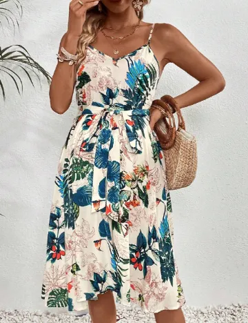 Rochie medie SHEIN Maternity, floral print