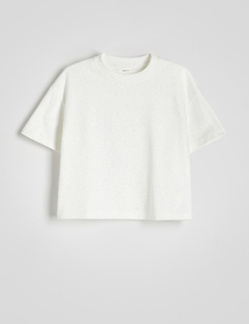 Tricou Reserved, ecru