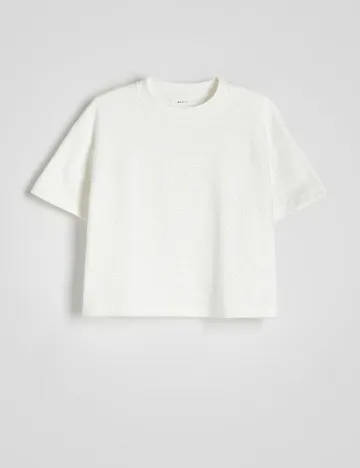Tricou Reserved, ecru
