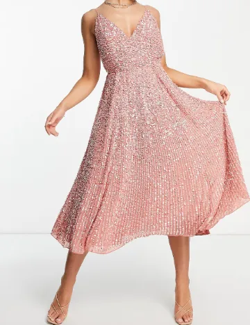 Rochie medie ASOS, roz