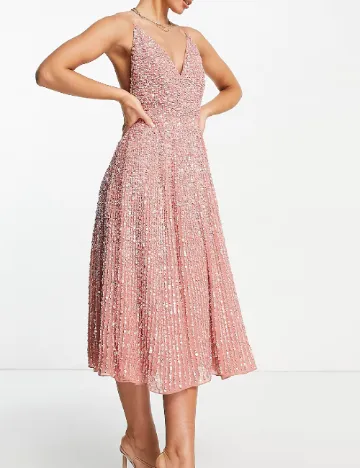 Rochie medie ASOS, roz