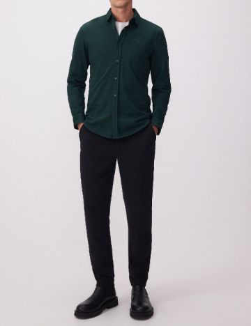 Camasa Reserved, verde inchis