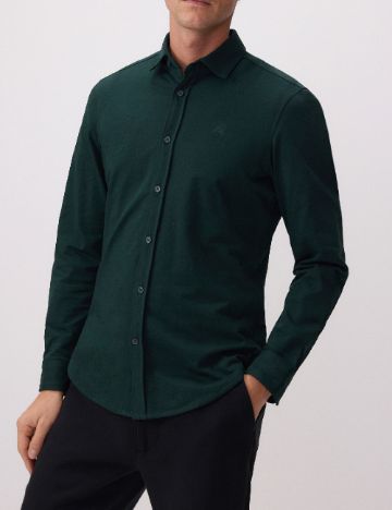 Camasa Reserved, verde inchis