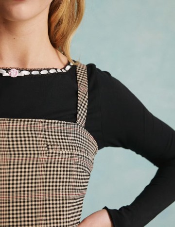 Rochie scurta Miss Selfridge, maro
