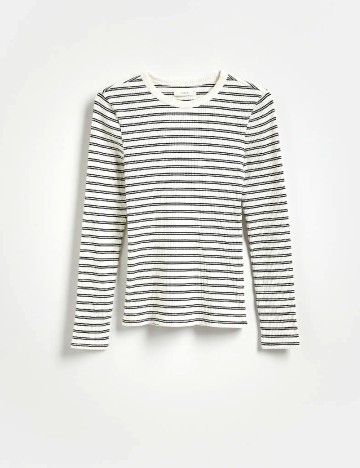 Bluza Reserved, alb/negru