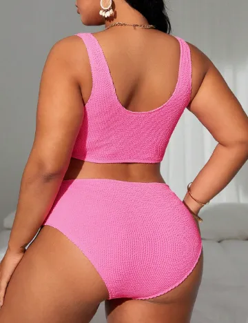 Costum de baie SHEIN CURVE, roz