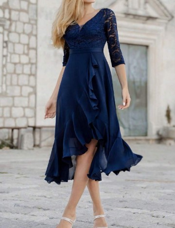 Rochie medie Miusol, bleumarin