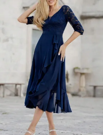 Rochie medie Miusol, bleumarin