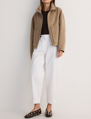Pantaloni Reserved, alb