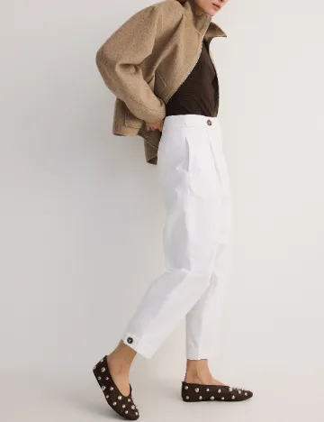 Pantaloni Reserved, alb