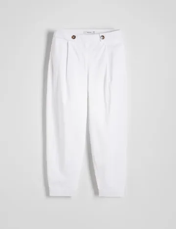 Pantaloni Reserved, alb