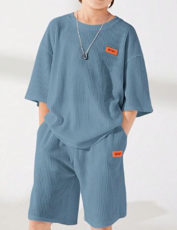 Compleu Shein Kids, albastru