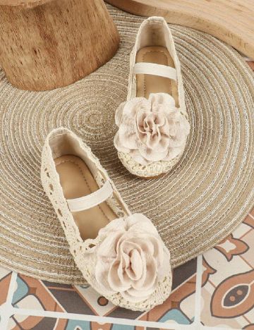 Pantofi Shein Kids, crem