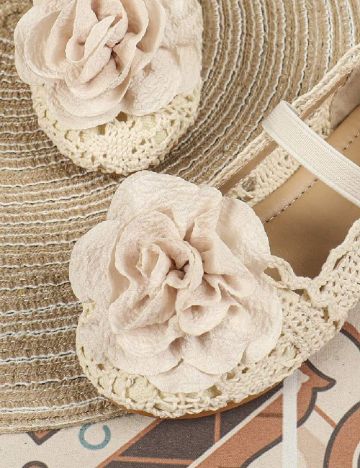 Pantofi Shein Kids, crem