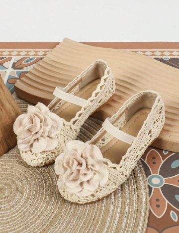 Pantofi Shein Kids, crem