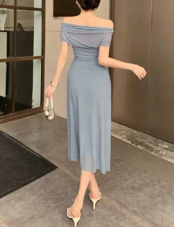 Rochie medie Dazy, albastru