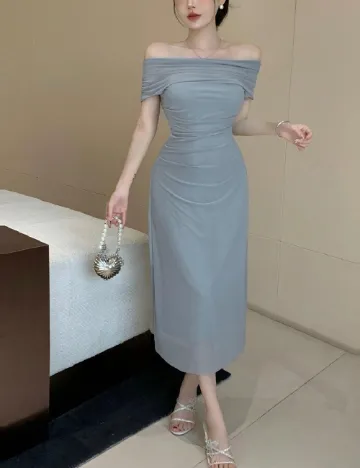 Rochie medie Dazy, albastru