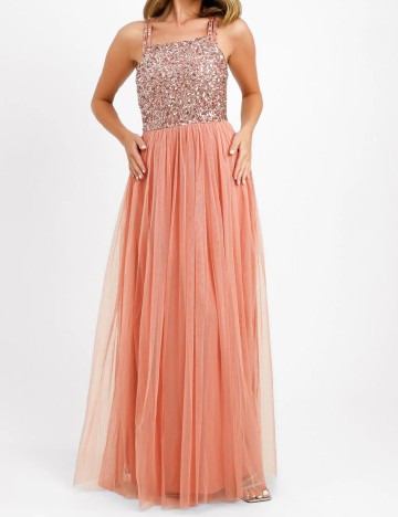 Rochie lunga Maya Deluxe, roz