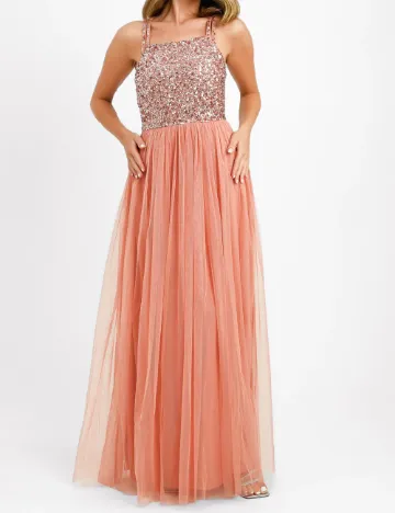 Rochie lunga Maya Deluxe, roz