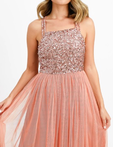 Rochie lunga Maya Deluxe, roz