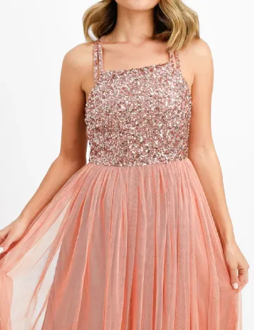 Rochie lunga Maya Deluxe, roz